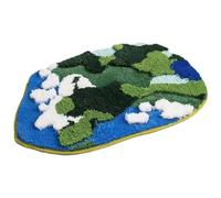 Grass Green Moss Bath Mat for Bathroom 3d Cute Moss Rug Non Slip Shaggy Kitchen Rug Entryway Door Mat for Home Bedroom Decor