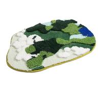 Grass Green Moss Bath Mat for Bathroom 3d Cute Moss Rug Non Slip Shaggy Kitchen Rug Entryway Door Mat for Home Bedroom Decor