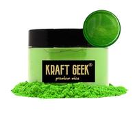 Grass Green Premium Mica Powder 50g. Powder Dye for Epoxy Resin Pigment Natural Soap Colouring, Candle, Slime, Bath Bombs, Makeup, Nail, Fabric, Fabric dye, Wax Melts etc. (Light Green)