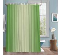 Grass Green Shower Curtain with 12 Hooks Ombre Solid Color Gradient Modern Art Waterproof Fabric Shower Curtains Sets for Bathroom Bath Decorations, Machine Washable, 66"x72"