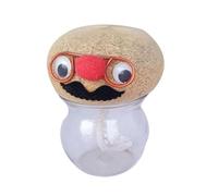 Grass Head Doll - Fabric Growth Bag, Ceramic Base, Creative Desktop Nature Observation Kit, Educational Botanical Growth Science Project | Cute Small Potted Plant for Office Garden