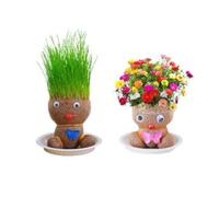 Grass Head Doll | Growing Grass Head | Grasshead Hair Grow Toy | Desktop Ornaments Green Plants Potted With Tray | Decoration Or Plants Potted For Children