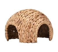 Grass House for Rabbits - Handmade Natural Grass Ideaway, Toy for Small Animal Activities, Handmade Rabbit Grass House, Comfortable Hamster House, Cattail Rabbit Hiding Place