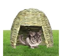 Grass House for Rabbits, Straw House for Rabbits, Foldable Sleeping Bed, Grass Hiding Nest, Small Animal Play Hiding Bed, Pet Hay Bed Playhouse, Small Animal Habitat Decoration
