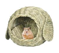 Grass House for Rabbits | Woven Animal Hut | Comfortable Animal Hut Play Hideaway Bed Hay Mat Chew Toy for Bunny Guinea Pig Hamster Chinchilla