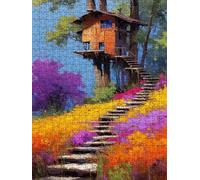 Grass House Steps Jigsaw Puzzles for Adults 5000, 5000 Piece Jigsaw Puzzles, Classic Educational Jigsaws, Impossible de Assemble Handmade, Challenging Puzzle, Fun Family Activities FNKL0-165