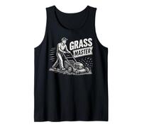 Grass Master Lawn Mower Gardening Yard Work Tank Top