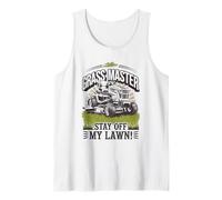 Grass Master Stay Off My Lawn Funny Lawn Mowing Gardening Tank Top