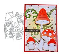 Grass Mushroom Frame Metal Die Cuts Dies Stencil, Grass Mushroom Frame Cutting Dies Cut Stencils DIY Scrapbooking Cards Photo Album Craft Embossing Paper Dies for Album Card Scrapbooking Making