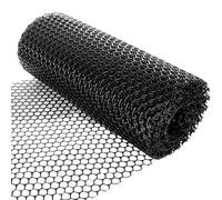 Grass Reinforcement Protection Mesh Roll - Heavy Duty 460gsm Flexible Black Plastic - Easy Cut - For Car Parking, Paths, Playgrounds (1M X 10M)