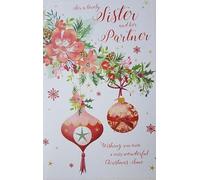 Grass Roots Lovely Sister & Partner Christmas Card lovely Verse GR853188
