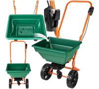 Grass Seed Fertiliser Spreader Salt Garden Broadcast Lawn Grit Hand Held Cart