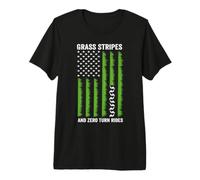 Grass Stripes and Zero Turn Rides US Flag Lawn Mower Men Premium T-Shirt