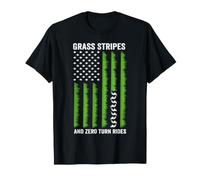Grass Stripes and Zero Turn Rides US Flag Lawn Mower Men T-Shirt