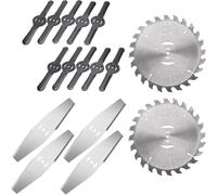 Grass Trimmer Blade Heads Replacements Lawn Mower Brush Cutter Blades Weed Eater Blade Heads Teeth Blade & Stainless Steel Blade, Blade x 4