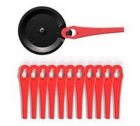 Grass Trimmer Replacement Blade + Cutting Disc Compatible with Florabest FAT 18 B2 | FAT 18 B3 | Grizzly Tools ART 18 Lion | ART 1825 Lion | CT 1800 Li | Trimmer Knife (Pack of 40 + Holder)