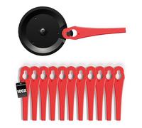 Grass Trimmer Replacement Blade + Cutting Disc Compatible with Florabest FAT 18 B2 | FAT 18 B3 | Grizzly Tools ART 18 Lion | ART 1825 Lion | CT 1800 Li | Trimmer Knife (Pack of 100 + Holder)