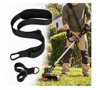 Grass Trimmer Shoulder Strap for Bosch AdvancedBrushcut 36V-23-750 | Padded adjustable design with metal hook and adapter strap for strimmers, brush cutters and line trimmers