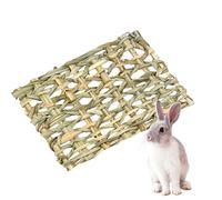 Grass Tunnel Toy - Organic Bunny Hides Out House, Soft Textured Chewing Tunnel, Safe Plant Fiber Build Straw Mats | Stress Relief Habitat for Small Pets Indoor Cage Habitat Sleeping Hiding
