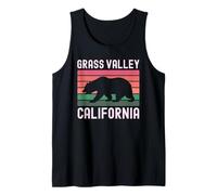 Grass Valley California Retro Bear Vintage 530 Nevada County Tank Top