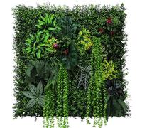 Grass Wall Panel- UV Protected Realistic Living Wall-leaf wall (100x100cm) | Eco-Friendly Faux Greenery for Indoor/Outdoor Privacy Screen | Wedding & Event Backdrop (25001)