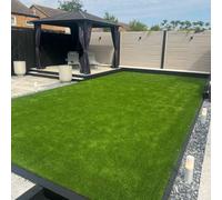 Grass Warehouse 40mm Artificial Grass, Natural & Realistic Soft Lush High Density Fake Green Grass Turf For Garden, Pet-Friendly Lawn (4M X 6M)