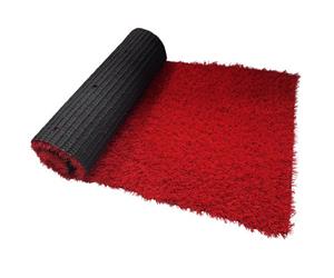 Grass Warehouse Artificial Grass Outdoor Turf 18mm Play Area Pet Friendly Outdoor Carpet 4M Wide (Red - 4M X 2M)