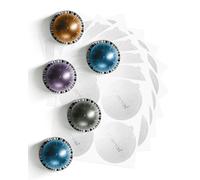 Grasseed Aluminum Foils Lids to Reuse Coffee Pods Compatible with Nespresso VertuoLine Capsules-200 Pcs