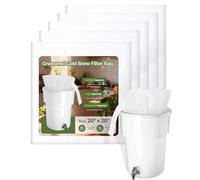 Grasseed Cold Brew Filter Bags for Toddy Commercial Coffee Makers, Disposable Cold Brew Coffee Filter with Straps Fits 5 Gallon Buckets, 20" x 20", 25Pack