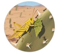 Grasshopper 1000 Piece Jigsaw Round Jigsaw for Adults And Kids Cool Unique Challenge Games Scene Creative 1000pcs (67.5x67.5cm)