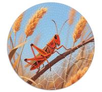 Grasshopper 1000 Piece Jigsaws Circular Jigsaw for Adults And Kids Modern Unique Challenge Games Scene Creative 1000pcs (67.5x67.5cm)