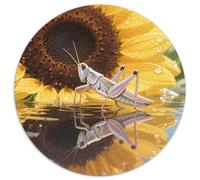 Grasshopper 1000 Pieces Jigsaw Circular Jigsaw for Adults And Kids Cool Unique Challenge Games Scene Creative 1000pcs (67.5x67.5cm)