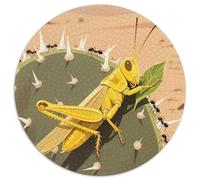 Grasshopper 1000 Pieces Jigsaw Round Puzzles for Adults And Kids Modern Unique Challenge Games Scene Creative 1000pcs (67.5x67.5cm)