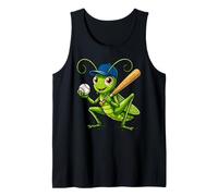 Grasshopper Baseball Player Insect Fun Tank Top
