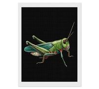 Grasshopper Diamond Painting Kit for Adults Full Drill Square Diamond Wall Art Pictures Decor 12"x16"