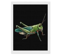 Grasshopper Diamond Painting Kits Round Full Drill Cross Stitch Art Pictures for Home Wall Decor 12"x16"