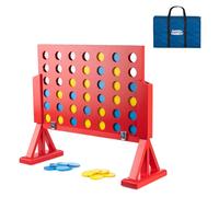 Grasshopper Games | 4 in Row, 46 Discs and Carry Bag, Classic Four in a Line, Outdoor Family Game for Kids and Adults, Wood