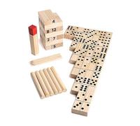 Grasshopper Games Giant 4 in 1, Stack ‘N’ Fall, King Kubb, Dominoes, Number Kubb, Outdoor Family Garden Games for Kids and Adults