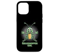Grasshopper Girl Womens Cute Cartoon Insect Party Birthday Case for iPhone 12/12 Pro