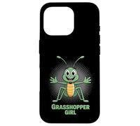 Grasshopper Girl Womens Cute Cartoon Insect Party Birthday Case for iPhone 16 Pro