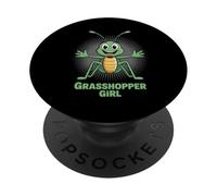Grasshopper Girl Womens Cute Cartoon Insect Party Birthday PopSockets Adhesive PopGrip