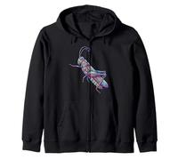 Grasshopper Insect Lover Entomology Bug Lover Orthoptera Zip Hoodie