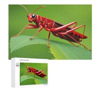 Grasshopper Jigsaw Puzzles for Adults & Kids 1000 Piece Wooden Puzzle Precise Interlocking Educational Game Challenge Toy （75×50cm）