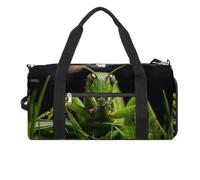 Grasshopper on Grass Gym Bag Travel Duffel Bags for Men Women Large Weekender Bags Carry On Overnight Duffle Bag with Shoe Compartment for Workout, style, One Size