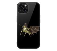Grasshopper Wearing Top Hat And Tie Printed Phone Case Unisex Cute Trendy Glass Cellphone Protective Cover Compatible with iPhone 15/15 Pro/15 Pro Max/15 Plus