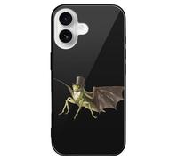 Grasshopper Wearing Top Hat And Tie Printed Phone Case Unisex Cute Trendy Glass Cellphone Protective Cover Compatible with iPhone 16/16 Pro/16 Pro Max/16 Plus/16 E