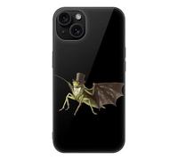 Grasshopper Wearing Top Hat And Tie Printed Phone Case Unisex Cute Trendy Glass Cellphone Protective Cover Compatible with iPhone 15/15 Pro/15 Pro Max/15 Plus