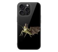 Grasshopper Wearing Top Hat And Tie Printed Phone Case Unisex Cute Trendy Glass Cellphone Protective Cover Compatible with iPhone 15/15 Pro/15 Pro Max/15 Plus