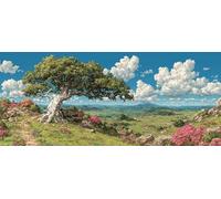 Grassland Diamond Pinting Landscape Diamond Art Kits Adults, Crystal Gem Art Round Full Drill Crystal Rhinestone Embroidery Cross Stitch Hobbies for Adults Women, Home Decor 50x100 cm -hjw2604HI