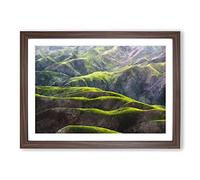 Grassland in Xianjiang China Painting Framed Print | A2 Walnut Framed Wall Art | Ready to Hang | Modern Historical Picture | Living Room Bedroom Lounge Office
